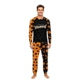 thumbnail image 2 of HTHLVMD Family Matching Pajamas, Halloween Pajamas for Family, Halloween Costume Pajamas Orange Full Halloween Print Long Sleeve 2 Piece Pj Set Spooky Sleepwear Nightwear Cosplay Outfit Family Photos, 2 of 4