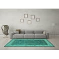 thumbnail image 3 of Ahgly Company Indoor Rectangle Oriental Turquoise Blue Traditional Area Rugs, 6' x 9', 3 of 4