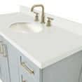 thumbnail image 5 of Ariel Taylor 49 In. Oval Sink Vanity With White Quartz Countertop In Grey, 5 of 10