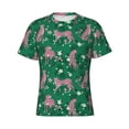 thumbnail image 4 of Vsdgher Tropical Leopard Print Men's Dry Fit Mesh Athletic Shirts Moisture Wicking Tennis T-Shirt Tops, 4 of 9