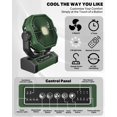 thumbnail image 3 of Ventilador oscilante automático recargable Dymuzic de 9 pulgadas con control remoto y temporizador, 3 of 7