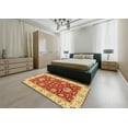 thumbnail image 4 of Ahgly Company Indoor Rectangle Abstract Red Oriental Area Rugs, 7' x 9', 4 of 6