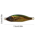 thumbnail image 2 of 6uds. Cebo 60g Señuelos de pesca con impresión 3D artificiales Luminosos (vientre con respaldo) Oro verde, 2 of 2
