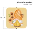 thumbnail image 3 of Balery 6 Pcs Sunflower Gnomes 2leather Coasters Set, Drink Table Cup Coasters For Living Room Kitchen Coffee Decor, 3 of 9