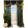 thumbnail image 5 of New Custom Blue Embroidered Velvet Patchwork Thickened Blackout Curtains for Living Room Bedroom Villa Embroidery Window Screen, 5 of 5