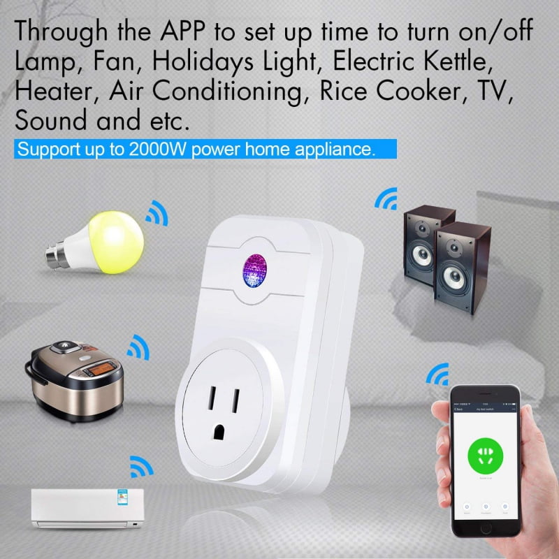 Smart Plug WiFi Outlet Swtich Work With Echo Alexa Google Home APP Remote 