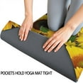 thumbnail image 3 of Green Leaf Sunflower Pattern Hot Yoga Mat Towel Non Slip for Hot Yoga - Quick-Drying Yoga Mat Cover with 4 Corner Pockets with Travel Bag - Hot Yoga Towel Non Slip 74"x26", 3 of 6