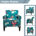 thumbnail image 5 of UIXE Accent Chairs Living Room Chairs Set of 2 Upholstered Armchair for Bedroom Modern Lounge Chair, Pattern Blue, 5 of 7