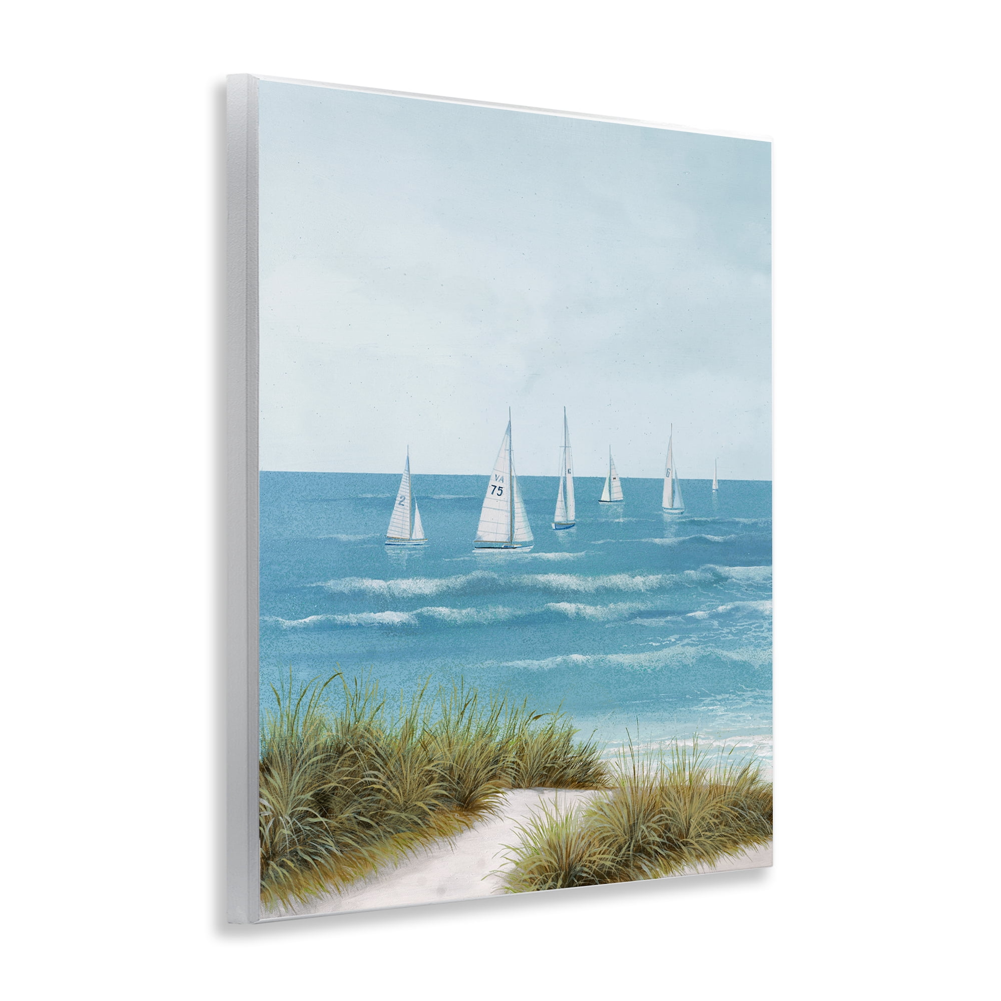 Stupell Industries Sail Away Beach Seascape Wall Plaque Art, design by Lorenzo Collective