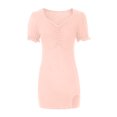 thumbnail image 6 of Womens Summer Mini Bodycon Dresses Puff Short Sleeve Sexy Ruched Party Club Dress Solid Color Slim Fit Short Dress, 6 of 7