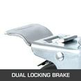 thumbnail image 5 of VEVOR 4 Pack 5" Scaffolding Rubber Swivel Caster Wheels with Dual Locking Heavy Duty Casters 1", 5 of 9