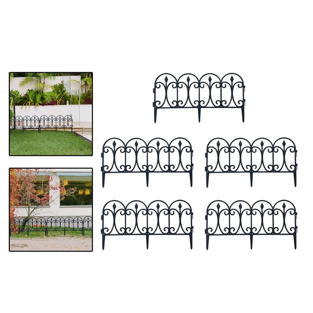 jardín Artificial de 5 uds., decoración , soporte de esgrima para bricolaje, borde decorativo de cama , , patio y Sharpla Valla de inserción de tierra