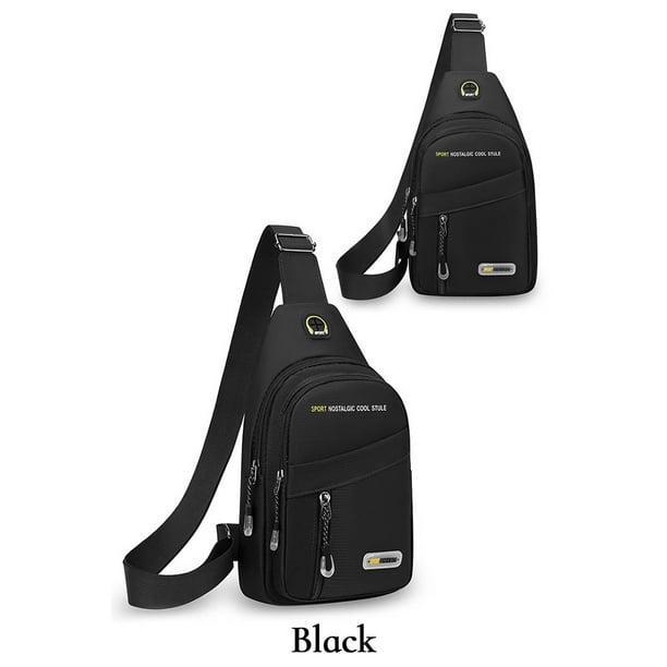 Bolso de pecho para hombre, bandolera, versátil, informal, pequeño, multifuncional, para correr, deportes, mochila de pecho