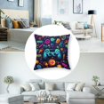 thumbnail image 5 of Acheng Gaming Gamepad Plush Pillow Case Square Throw Pillow Cover Soft Decorative Cushion Pillowcases for Sofa  24x24in, 5 of 7