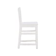 thumbnail image 5 of Linon Saco Wood Commercial Grade Set of Two Counter Stools in White, 5 of 16