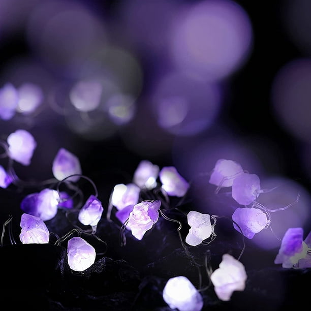 Cadena de luces de piedra de cristal 30led luz blanca con Tmvgtek batería USB para boda decoración de fiesta de Navidad Año Nuevo 2022