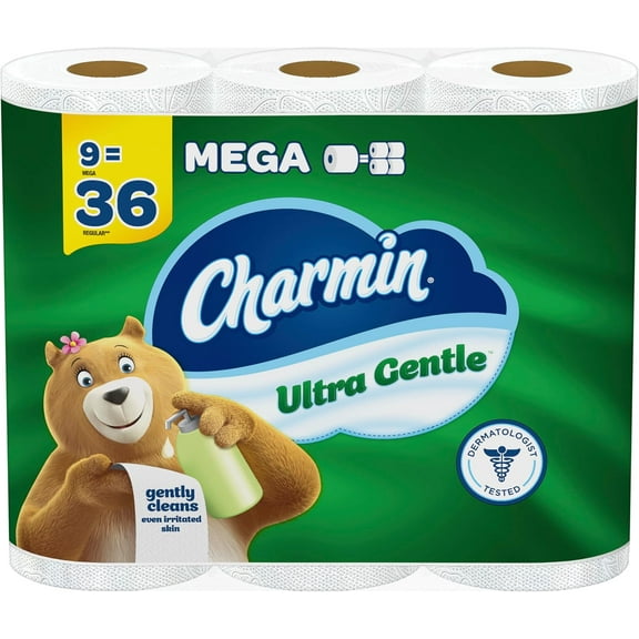 Ultra Gentle Toilet Paper, 9 Mega Rolls, 231 Sheets Per Roll