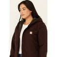 thumbnail image 2 of Carhartt Women's Loose Fit Washed Duck Sherpa Lined Jacket Purple Medium, 2 of 4