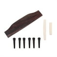 thumbnail image 3 of Acoustic Guitar Replacement Set Ebony Bridge End Pins Bone Saddle & Nut and wood Bridge Parts, 3 of 6