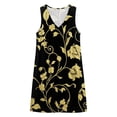 thumbnail image 7 of QQZ Women 2026 Summer Sleeveless Floral Short Shift Dress Cotton Linen Loose Tank Dress, 7 of 7