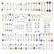 thumbnail image 1 of Joyería Irfora Kit de joyería 105pcs Piercing del cuerpo de acero inoxidable del ombligo El trago del labio de la ceja de la nariz piercing en el pezón anillo de la barra multicolor Irfora Joyería, 1 of 6