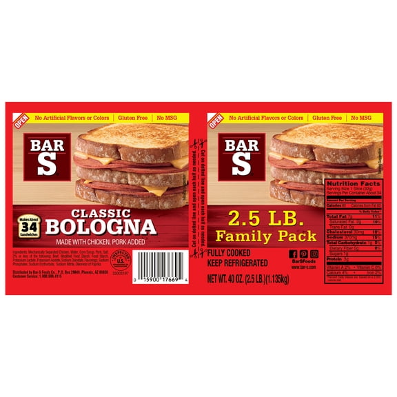 Bar-S Classic Bologna, 2.5lb Family Pack