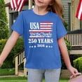 thumbnail image 5 of UACY Kids 250 Anniversary USA Shirts 250 Year American Flag Tshirt Boys and Girls Happy 250th Tee 4th of July Tops (Blue, 10-11Years), 5 of 5