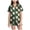 H4-Green, variant on sdbrld Kids Girls Christmas Pajama, 2Pcs Soft Stretch Button Down Pjs Short Sleeve Sleepwear and Shorts Matching Set Sizes 6-7 Years