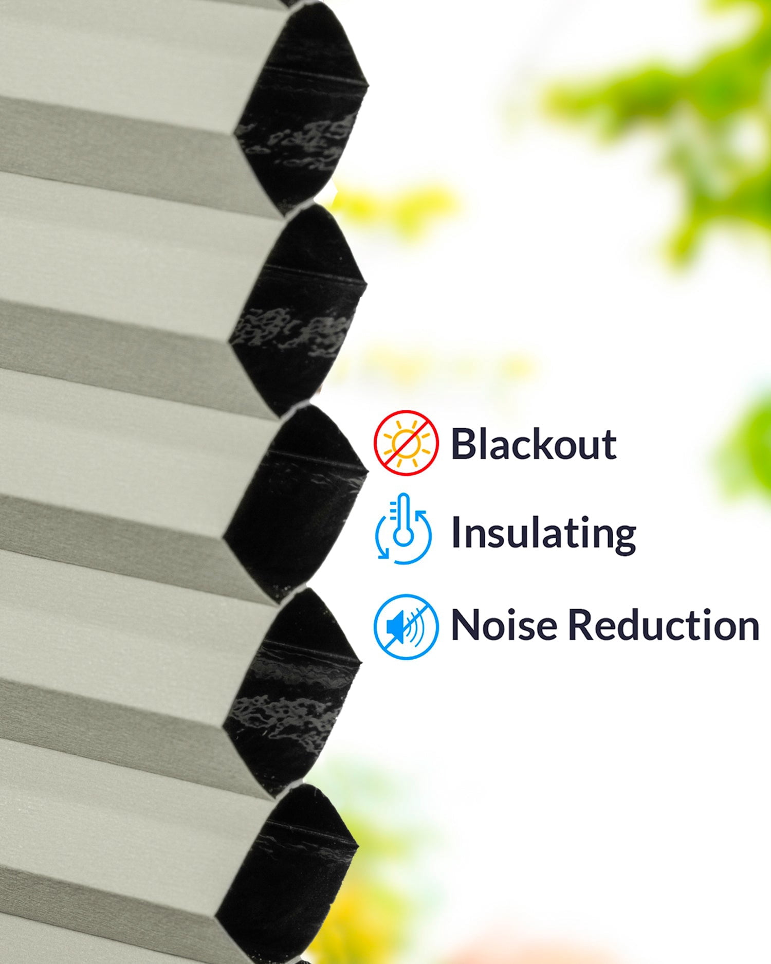 Chicology Cordless Top Down Bottom Up Blackout Cellular Shade Pebble Grey 27.5 in. W x 48 in. L