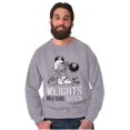 thumbnail image 3 of Hefty Smurf Weights Before Dates Gym Men's Crewneck Sweatshirt Brisco Brands S, 3 of 6