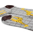 thumbnail image 5 of Funny Socks Giraffe Men's Giraffe Novelty Socks Grey and Yellow Safari Africa Lovers Everywhere Dad Gifts, 5 of 5