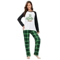 thumbnail image 3 of iHapHap Matching Family Christmas Pajamas Green Plaid Family Sleepwear Set, 2-3T-Kid, 3 of 6