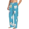 thumbnail image 3 of Kdxio Cute Healthy Teeth Print Men's Sleep Pajama Pant Lounge Pants with Pockets, 3 of 8