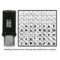 thumbnail image 1 of Printtoo Personalized&nbsp;Wedding Theme Icons&nbsp;Round Rubber Stamp Self Inking Stamper 12 mm-Black, 1 of 1