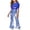 Blue, variant on Girls Outfits Printed Puff Sleeve Causal Crop Tops and Flare Pants 2 Piece Sets for Girls Size 3-10