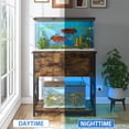 thumbnail image 6 of UVANIOHOM 20-29 Gallon Fish Tank Stand with Power Outlets, LED RGB Lights, 330LBS Capacity & Storage Cabinet, Brown, 6 of 7
