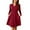 Burgundy, variant on Fancyglim Women Plus Size Dresses Long Sleeve V Neck Casual Button Fashion Fall Aline Dress with Pockets Burgundy 3XL