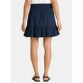 thumbnail image 3 of Time and Tru Women's Double Cloth Skirt, Sizes XS-XXXL, 3 of 5