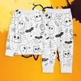 thumbnail image 2 of AWZXDE Halloween Pajamas Outfits Set Boys Halloween Pajama Set Long Sleeve With DIY Print Comfortable Wear For Kids 2 10 Years White2,6-7, 2 of 2
