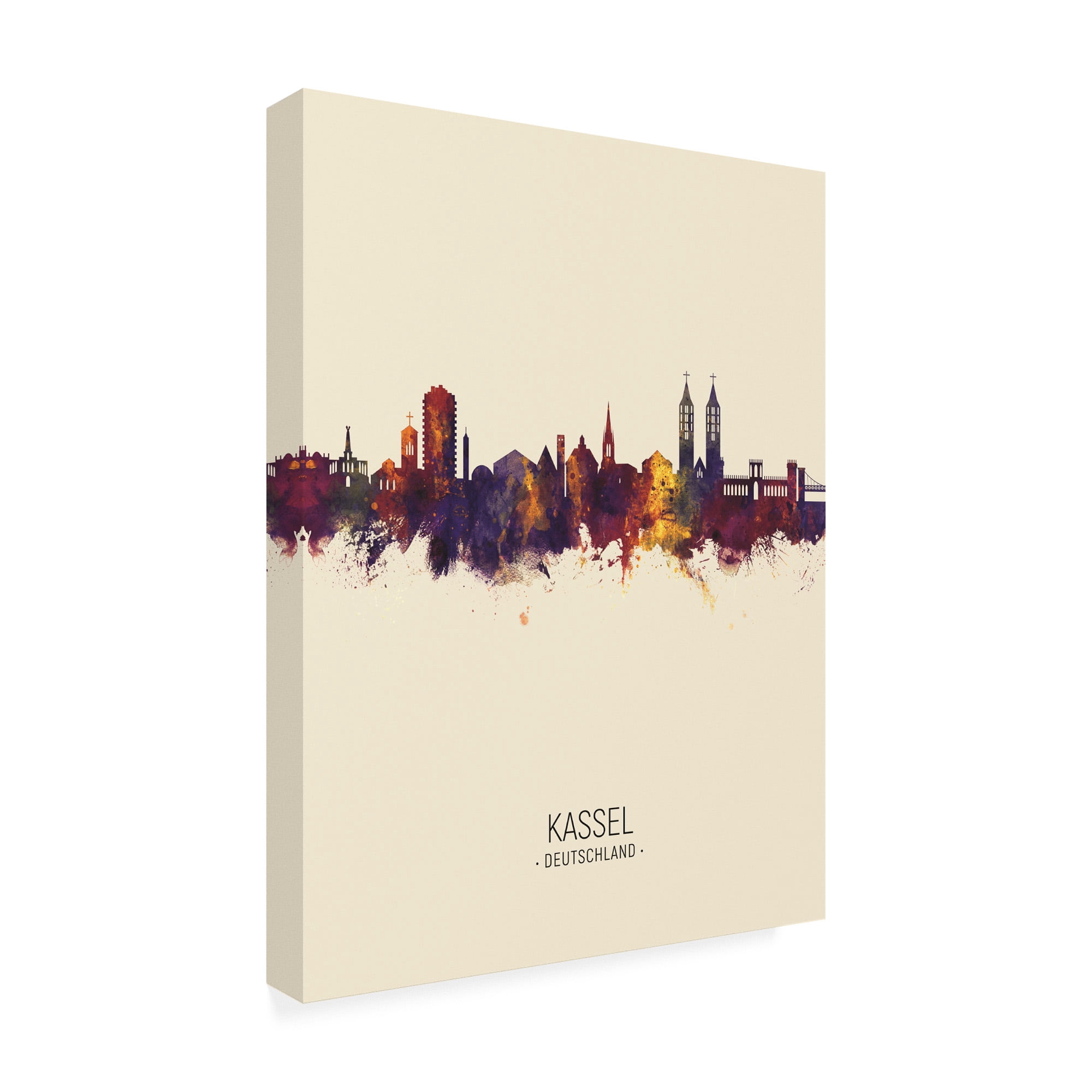 Trademark Fine Art 'Kassel Germany Skyline Portrait III' Canvas Art by Michael Tompsett