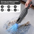 thumbnail image 4 of WHALLULTRA Cordless Handheld Vacuum Cleaner, Powerful Suction Portable Hand Vacuum with LED Light, Rechargeable Lightweight Mini Hand Vacuum with HEPA Filter, 4 of 7