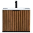 thumbnail image 5 of Bemma V-Tr24swm-S-1 Terra 24" Wall Mounted Single Basin Vanity Set - Walnut / White Quartz, 5 of 7