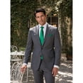 thumbnail image 6 of Mens Green Ties Formal Necktie and Pocket Square Cufflinks Sets Solid Color Satin Neckties Wedding, 6 of 12