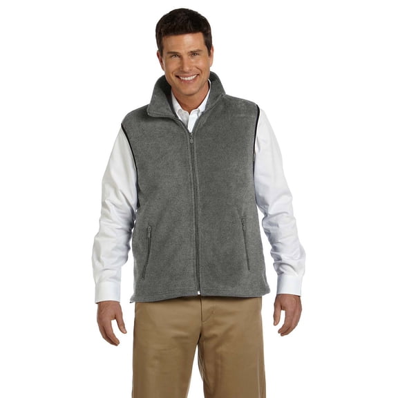 Harriton M985 Performance Fleece Vest - Charcoal - Small