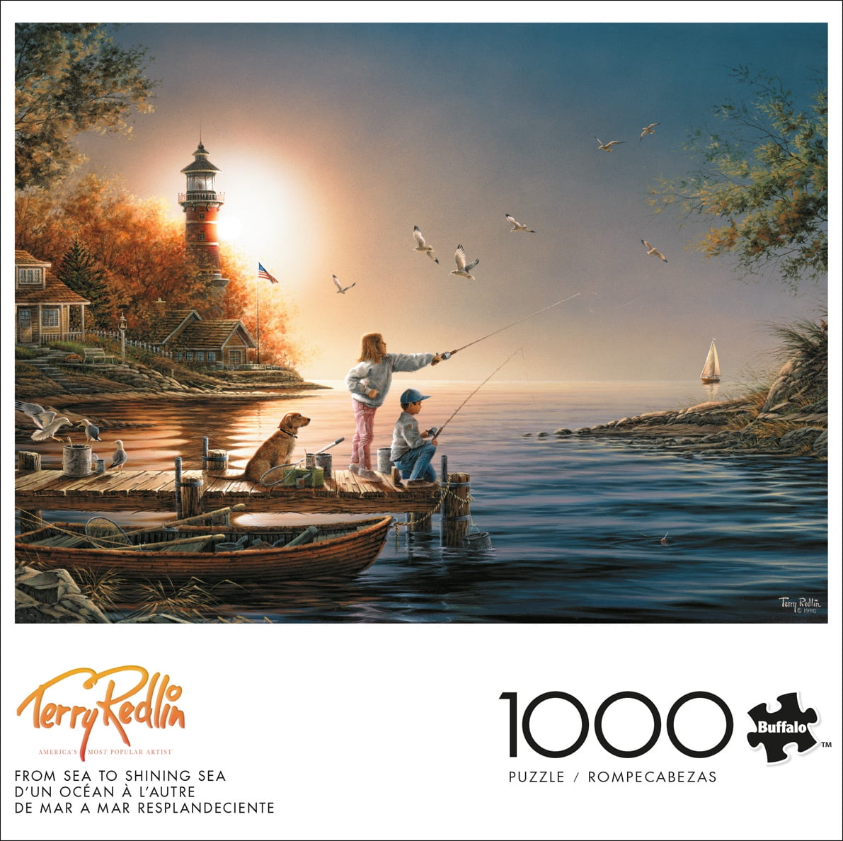 Buffalo Games From Sea to Shining Sea Puzzle imbriqué de 1000 pièces pour adultes de 14 à 99 ans