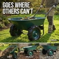 thumbnail image 5 of Best Choice Products 16" Performance Tires Dual-Wheel Wheelbarrow Cart, 500Lb Capacity, Extra Large Wheels - Green, 5 of 9