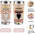 thumbnail image 3 of Pink Christmas Nutcracker Tumbler with Lid and Straw, Xmas Nutcracker King Stainless Steel Travel Coffee Cup, Funny Christmas New Year Gift, 20oz Double Wall Vacuum Insulated Mug, 3 of 7