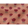 thumbnail image 4 of oneOone Viscose Jersey Fabric Leaves & Lotus Block Printed Fabric 1 Yard 60 Inch Wide, 4 of 5