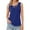 Blue, variant on Nlife Women Criss Cross V Neck Sleeveless Cami Top