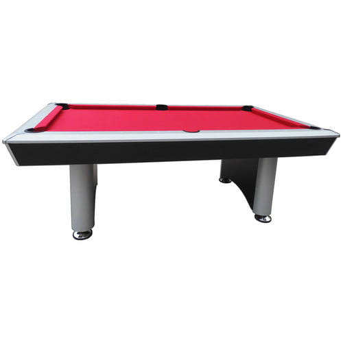 Black/Grey Playcraft Sprint 3-in-1 Red Cloth Pool Table with Glide Hockey Insert/Ping Pong Insert 